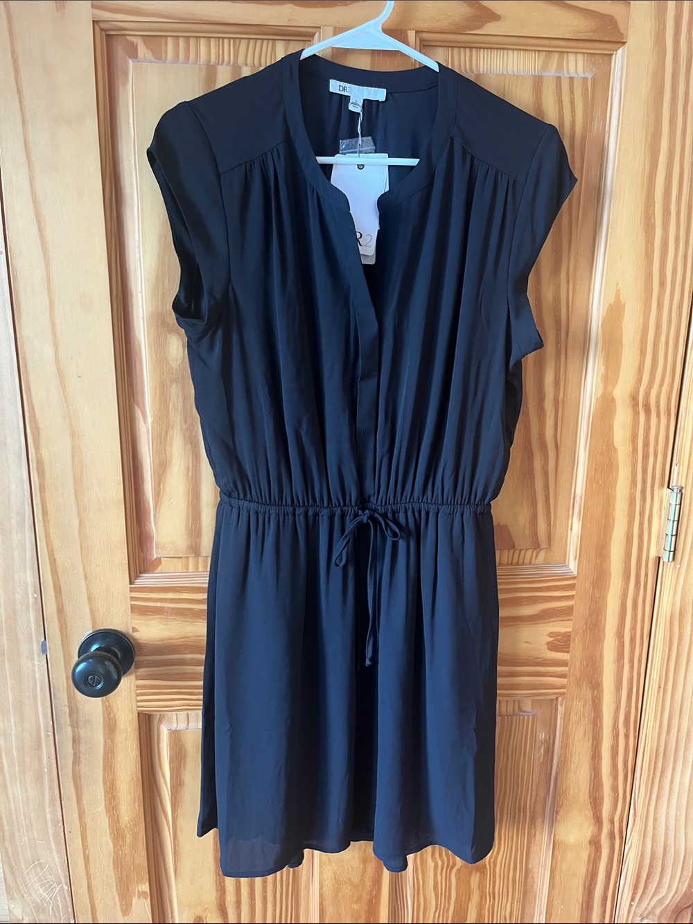 DR2 Nordstrom Classic Black Drawstring Waist Women’s Dress - Size Small